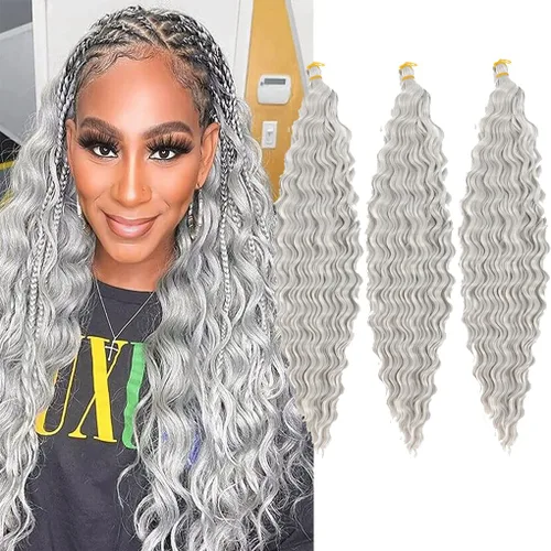 Vista 11 de 3 trenzas de ganchillo Passion Twist, cabello sintético preseparado para trenzar de 14 pulgadas, 3 paquetes de cabello trenzado pretrenzado