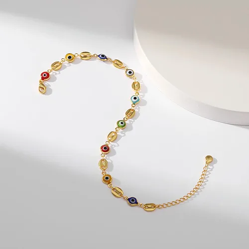 Vista 23 de Tobillera para mujer, chapada en oro de 18 quilates, tobillera con dije de oro, impermeable, para verano, playa, cadena de pie, joyería para regalos