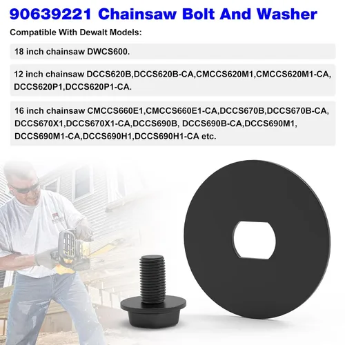 Vista 3 de 90639221 90618229 Reemplazo de perno y arandela de motosierra DEWALT motosierra DCCS620 CMCCS620 CMCCS660 DCCS670 DCCS690 DWCS600 Kit de arandela