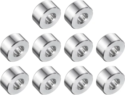 Vista 71 de uxcell 10 piezas de espaciador de acero inoxidable de 3/8" de diámetro interno x 3/4" de diámetro exterior x 1" de longitud, espaciador de rosca