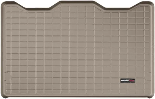 Vista 11 de WeatherTech tapetes para piso de compartimiento de carga detrás del tercer asiento, negras. Negro
