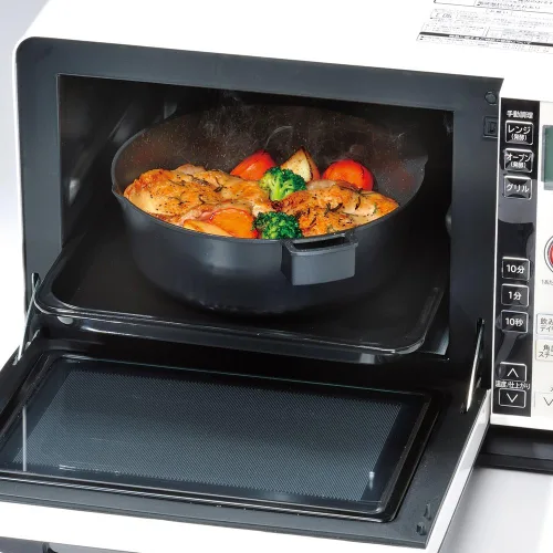 Vista 5 de Wahei Freiz EM-9735 Multi-functional Deep Frying Pan, 9.4 inches (24 cm), Induction Compatible, Gas OVER 2