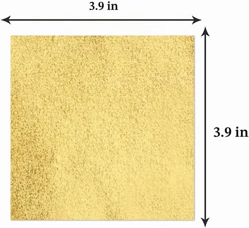 Vista 3 de 200 envoltorios de caramelo de aluminio, papel de regalo cuadrado de Dorado