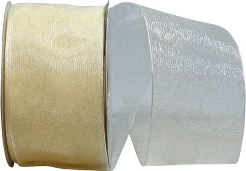 Vista 78 de Reliant Ribbon 25621-053-09C Cinta transparente de gasa, 1-1/2 pulgadas x 100 yardas, azul