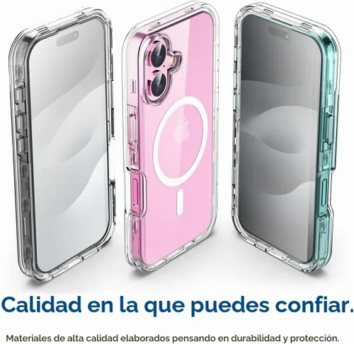 Vista 8 de AICase Funda transparente para iPhone 17 [compatible con MagSafe] resistente protección contra caídas, cuerpo completo, a prueba de golpes, a prueba