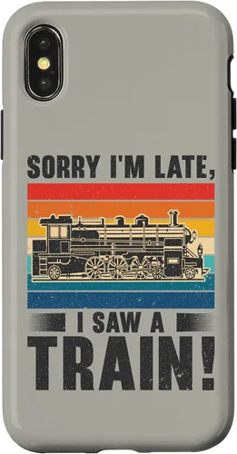 Vista 5 de Funda para iPhone 13 Pro Max Train Railroad Locomotora de tren de vapor para motor Trainspotting