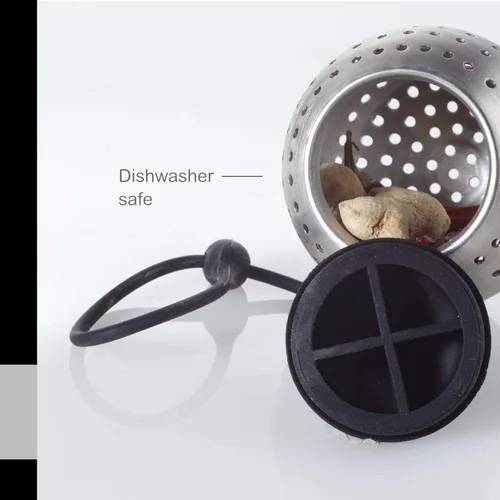 Vista 5 de AdHoc Spice Bomb - Infusor de especias – Accesorio de cocina para hierbas y té de hojas grandes – Inserto infusor de acero inoxidable con cierre