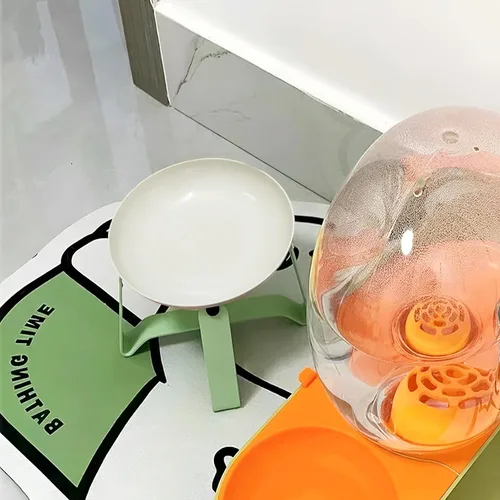 Vista 7 de 10 cuencos de comida para gatos para aliviar la fatiga de los bigotes, platos para gatos de 5.7 pulgadas para alimentos y agua, cuencos de paja