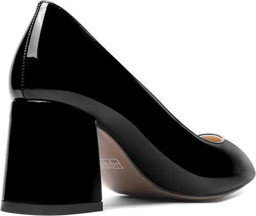 Vista 5 de SHOWFOREST Zapatos de tacón medio grueso para mujer, con puntera puntiaguda, de 2.5 pulgadas