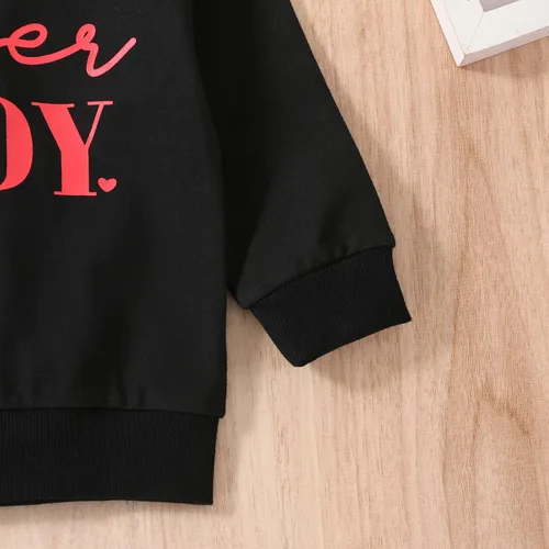 Vista 6 de Sudadera con cuello redondo para el día de San Valentín para bebé, niña, niño, para el día de San Valentín