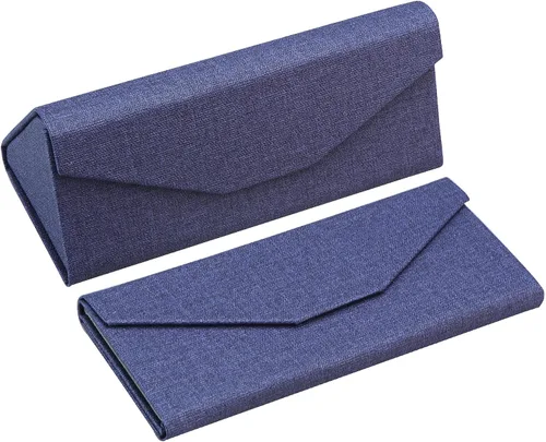 Vista 17 de VisionGlobal Paquete de 2 fundas rígidas para lentes con diseño plegable, funda portátil para gafas de sol para protección de lentes, ligera