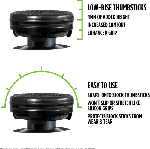 Vista 13 de KontrolFreek Omni for Xbox One and Xbox Series X Controller 2 Performance Thumbsticks 2 Low-Rise Concave Blue