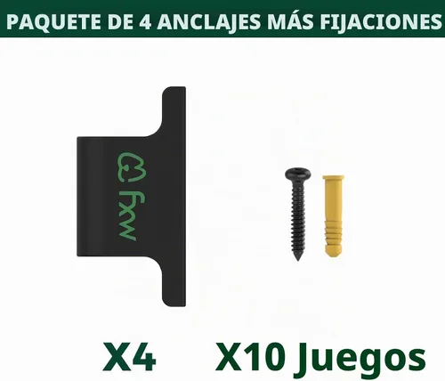 Vista 6 de FXW - Anclajes de valla a pared, accesorios para corral para perros, paquete de 4, patentados