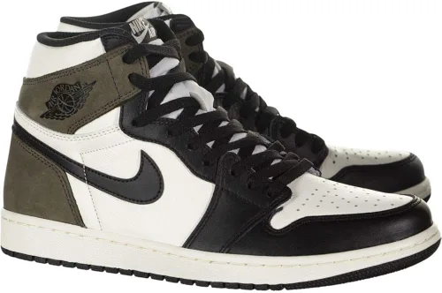 Vista 2 de Nike Jordan 1 MID (PS) - Tenis de moda para niños, BlancoNegro-Verde Brillo