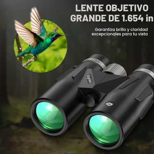 Vista 10 de Binoculares HD de 12 x 42 para adultos con adaptador de teléfono