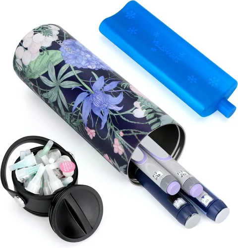 Vista 18 de YOUSHARES Estuche de Viaje Refrigerador de Insulina - Organizador Aislado de Medicamentos para Diabéticos Bolsa de Enfriamiento Portátil para Pluma
