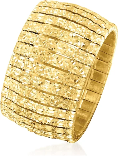 Vista 3 de Ross-Simons Italian 18kt Yellow Gold Over Sterling Silver Cleopatra Ring
