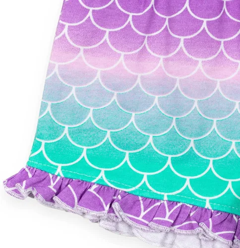 Vista 8 de Disney Princess Ariel Moana Jasmine Rapunzel Belle - Camiseta gráfica y pantalones cortos para niñas de bebé a niño pequeño