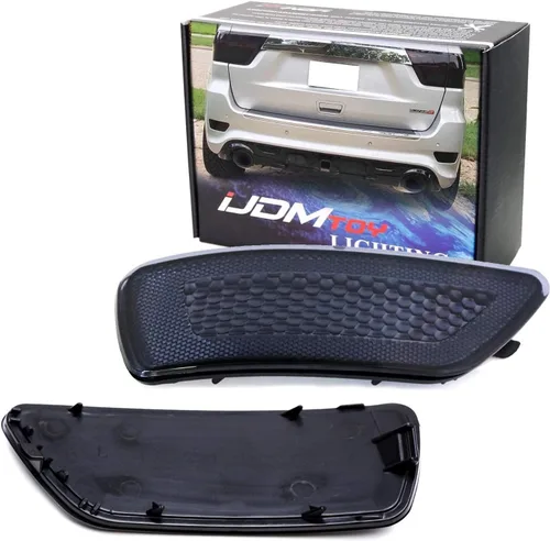 Vista 10 de iJDMTOY Lentes de reflector de parachoques trasero con lentes de oscurecimiento para Jeep 2011-2020 Grand Cherokee WK2, Compass y Dodge Journey