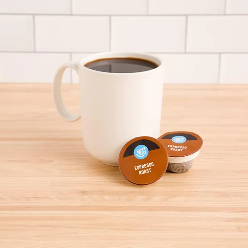 Vista 2 de Marca Amazon - Cápsulas de café tostado espresso Happy Belly (tostado oscuro), compatibles con cafetera K-Cup