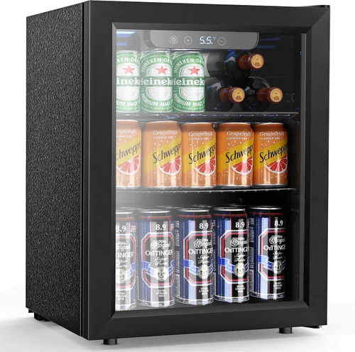Vista 9 de Electactic - Refrigerador para bebidas de 24 latas, mini refrigerador de mostrador para refrescos, cerveza en lata, control de temperatura digital