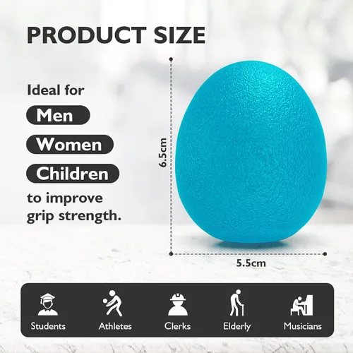 Vista 7 de Peradix Entrenador de fuerza de agarre de mano, pelota de alivio de estrés para adultos y niños, terapia de rehabilitación de muñeca