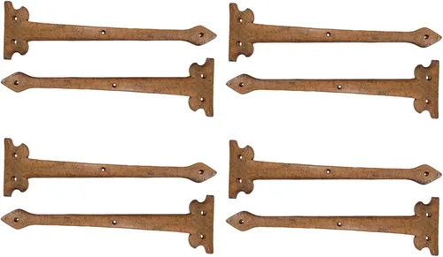 Vista 16 de Adonai Hardware Agee - Correa de aluminio resistente de 7 pulgadas con bisagra frontal falsa o falsa o falsa (paquete de 4, latón antiguo)