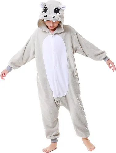 Vista 7 de CANASOUR – Pijama de poliéster para disfraz de Halloween para niños Ardilla Voladora Gris