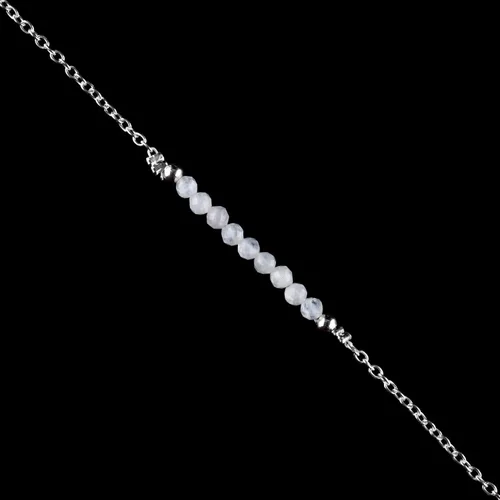 Vista 91 de YANARA Pulsera de tobillo para mujer, piedra de nacimiento natural, cuentas de piedras preciosas, tobillera delicada hecha a mano de 9 pulgadas +