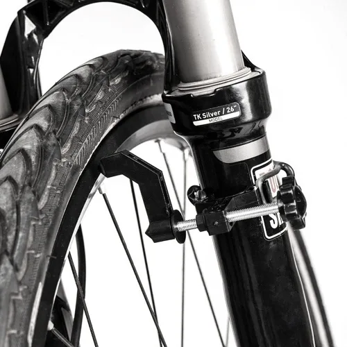 Vista 3 de Soporte de rueda de bicicleta portátil, herramientas de ajuste de llantas de bicicleta, mini herramientas de reparación de ruedas de bicicleta