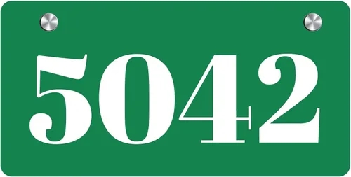 Vista 29 de Placa de dirección de metal personalizada, señales de números para placa de pared de casa, señal de dirección con nombre de calle, números de casa