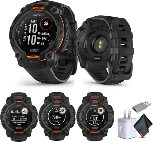Vista 14 de Garmin Instinct 3 45mm, AMOLED, reloj inteligente GPS para exteriores, reloj inteligente táctico de fitness 24/7, 18 días de duración de batería