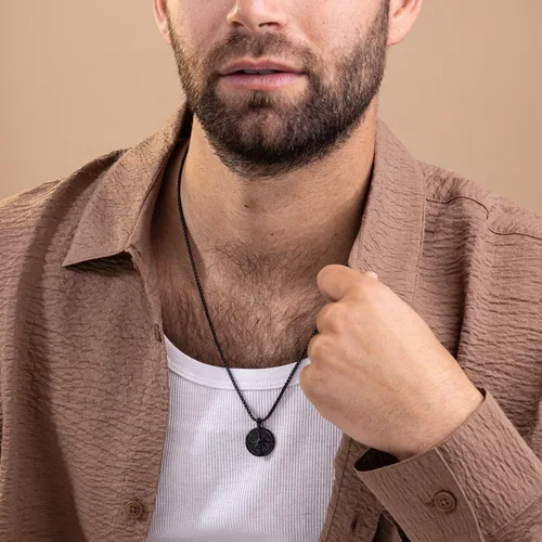 Vista 8 de Galis Collar para hombre, collar de cadena de plata de acero inoxidable de alta calidad para hombres, no se deslustra, cadenas para hombres