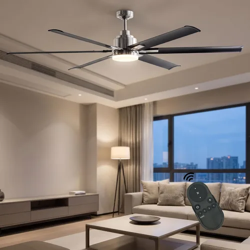 Vista 20 de Ventilador de techo de 72 pulgadas sin luz, ventilador de techo Modren con control remoto