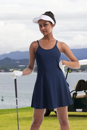 Vista 3 de Fengbay Women Tennis Dress Golf Dress Workout Dress with Built in Bras & Shorts Athletic Dresses for Women