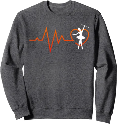 Vista 4 de Majorette Heartbeat Gymnastics Baton Twirling Sweatshirt