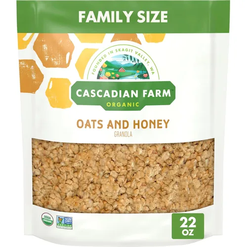 Vista 13 de Cascadian Farm Granola orgánica, cereales de canela y pasas, bolsa resellable, 11 onzas