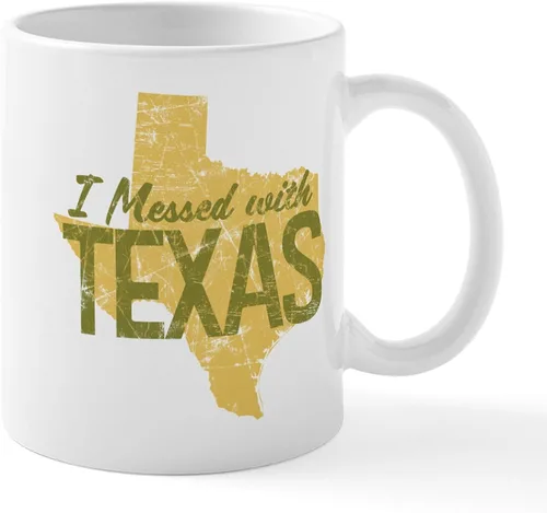 Vista 35 de CafePress – Taza Amarillo Texas – El único Taza de café, taza de café, S, Blanco