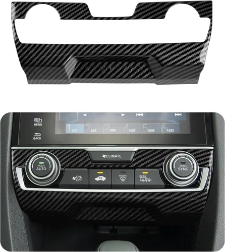 Vista 16 de Calcomanías de cubierta de altavoz de pilar para Honda Civic 2016 2017 2018 2019 2020 2021 10ª generación Accesorios ABS fibra de carbono pegatinas