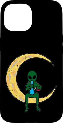 Vista 6 de iPhone 16 Alien Smoking Bong High Moon Cool Weed CBD Cannabis Gift Case