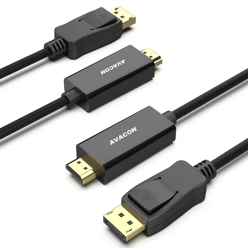Vista 9 de Cable 4K DisplayPort a HDMI de 6 pies, DP 1.2 unidireccional para computadora a HDMI 1.4 pantalla chapado en oro para Lenovo, HP, ASUS, Dell y otras