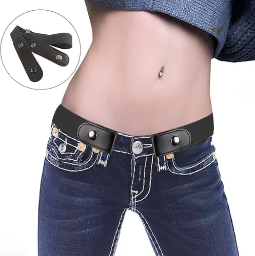 Vista 2 de WMQPNNS Buckle f ree - Cinturón elástico I nvisible para jeans, sin abultamiento, sin complicaciones