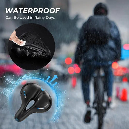 Vista 5 de YOUNGDO Asiento de bicicleta, cómodo y ancho para bicicleta de carretera, asiento de bicicleta de montaña transpirable, adecuado para bicicleta