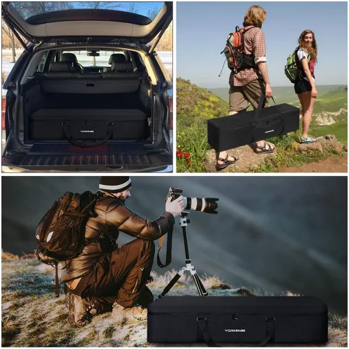 Vista 5 de Bolsa de repuesto para silla de campamento, bolsa extra grande con cremallera de 42 pulgadas, funda de transporte plegable impermeable con correa