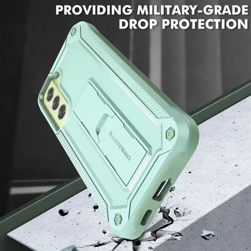 Vista 4 de URBANITE Funda protectora resistente a prueba de golpes para Samsung Galaxy S21 FE 5G, de grado militar, con protector de pantalla y soporte