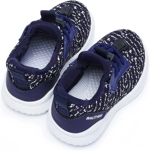 Vista 5 de BMCiTYBM Zapatos para niños y niñas, zapatos para caminar descalzos, de malla, transpirables, tenis sin cordones