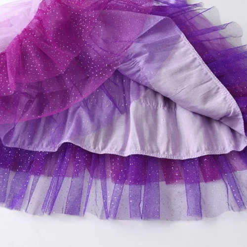 Vista 5 de VIKITA Vestido de verano para niña de flores, sin mangas, de poliéster, tutú para niñas de 3 a 7 años, hasta la rodilla