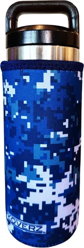 Vista 60 de Funda de neopreno para botella de agua Koverz, funda de neopreno, se ajusta a botellas de agua de 24-30 oz, lavable y reutilizable, tamaño grande
