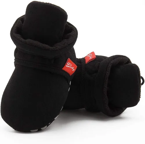 Vista 3 de Bellocasa Botines de vellón acogedores para bebés y niñas, antideslizantes y suaves, para el primer caminante, para recién nacidos, cuna