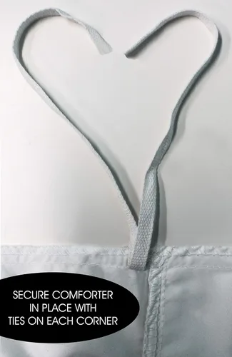 Vista 4 de Elegant Comfort Juego de funda de edredón de microfibra ultrasuave con cierre de botón plisado, 3 piezas, resistente a las arrugas, decoración